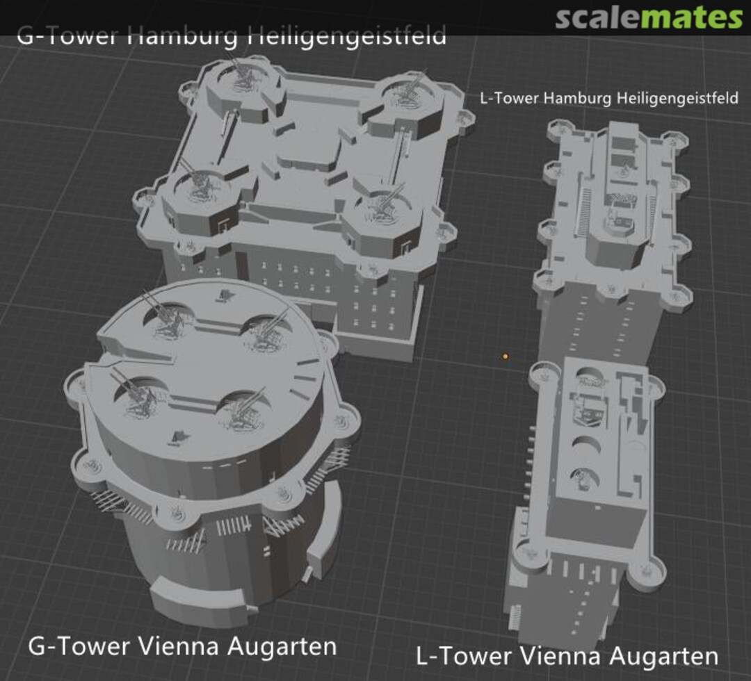 Boxart Flak Tower, Flakturm, G Tower, L Tower, Augarten, Hamburg ModellbauRay Boxart Flak Tower, Flakturm, G Tower, L Tower, Augarten, Hamburg ModellbauRay