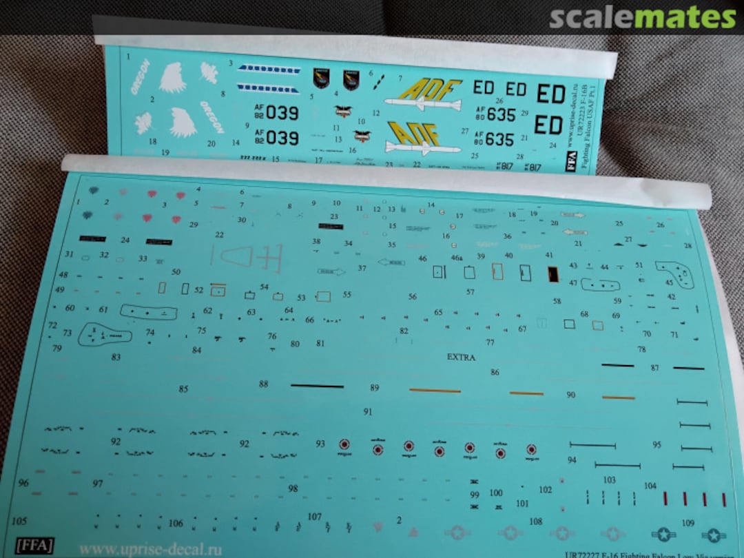 Contents F-16B Fighting Falcon USAF Pt.1 UR72223 UpRise Decal Contents F-16B Fighting Falcon USAF Pt.1 UR72223 UpRise Decal