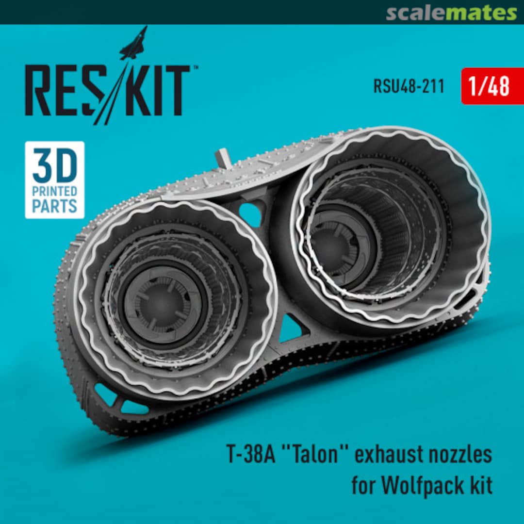 Boxart T-38A "Talon" exhaust nozzles (3D Printed) RSU48-0211 ResKit Boxart T-38A "Talon" exhaust nozzles (3D Printed) RSU48-0211 ResKit