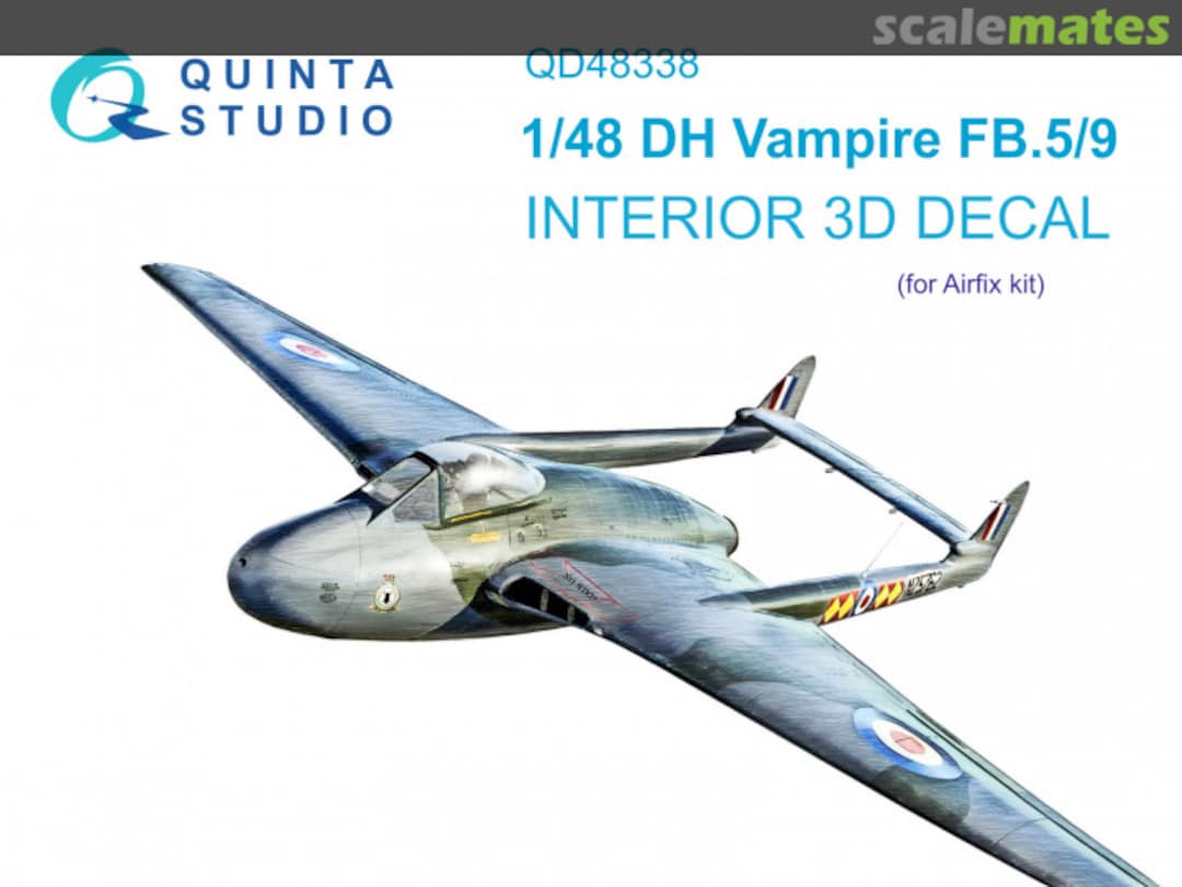 Boxart DH Vampire FB.5/FB.9 interior 3D decals QD48338 Quinta Studio Boxart DH Vampire FB.5/FB.9 interior 3D decals QD48338 Quinta Studio