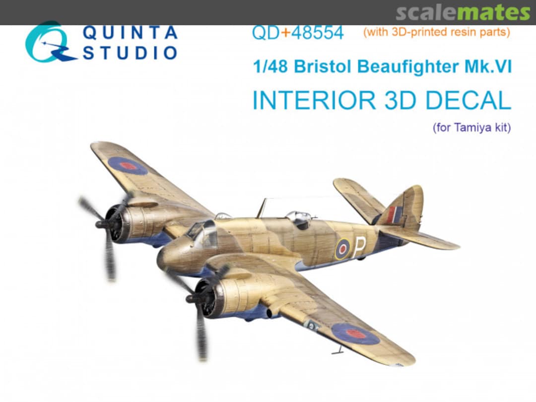 Boxart Bristol Beaufighter Mk.VI interior 3D decals (with 3D-printed resin parts) QD+48554 Quinta Studio Boxart Bristol Beaufighter Mk.VI interior 3D decals (with 3D-printed resin parts) QD+48554 Quinta Studio