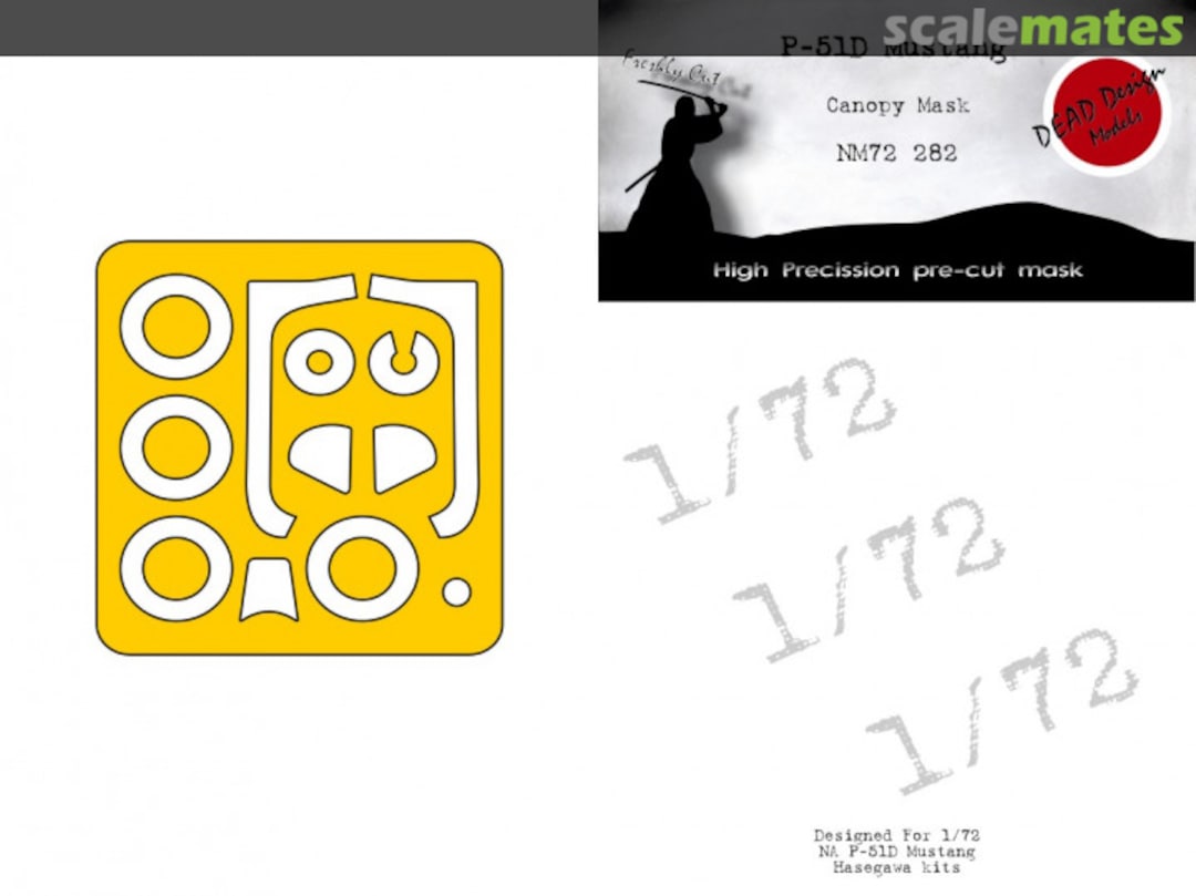Boxart North American P-51 D Mustang - Canopy Mask NM72282 DEAD Design Models Boxart North American P-51 D Mustang - Canopy Mask NM72282 DEAD Design Models