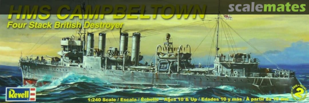 Boxart HMS Campbeltown Four Stack British Destroyer 85-3016 Revell Boxart HMS Campbeltown Four Stack British Destroyer 85-3016 Revell