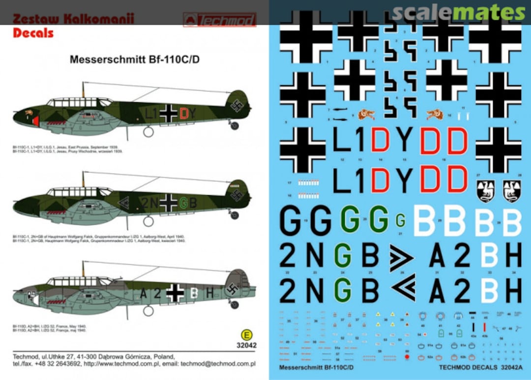 Boxart Messerschmitt Bf 110 C/D 32042 Techmod Boxart Messerschmitt Bf 110 C/D 32042 Techmod