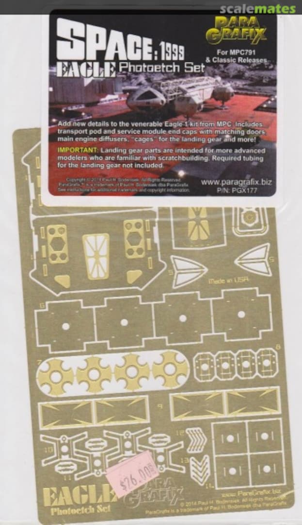 Boxart Eagle Photoetch Set PGX177 ParaGrafix Modeling Systems Boxart Eagle Photoetch Set PGX177 ParaGrafix Modeling Systems