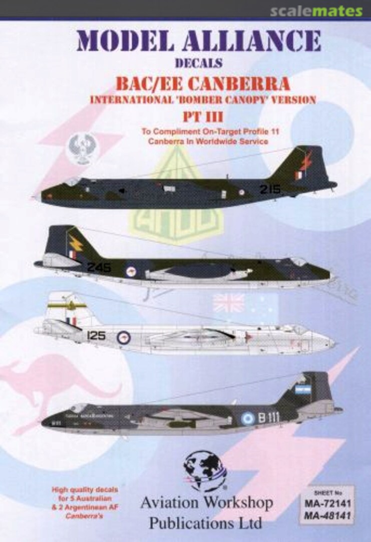 Boxart BAC/EE Canberra MA-48141 Model Alliance Boxart BAC/EE Canberra MA-48141 Model Alliance
