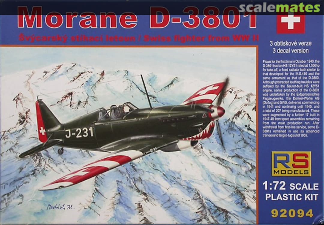 Boxart Morane D-3801 92094 RS Models Boxart Morane D-3801 92094 RS Models