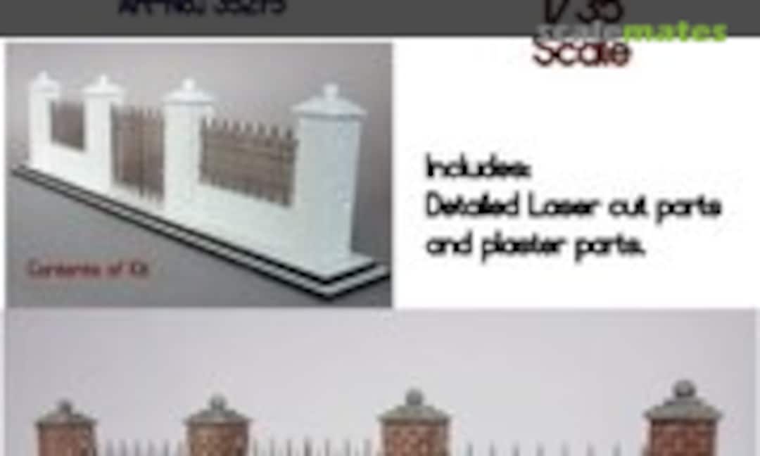 1:35 Brick Wall with Iron Fence (RT-Diorama 35275) 35275
