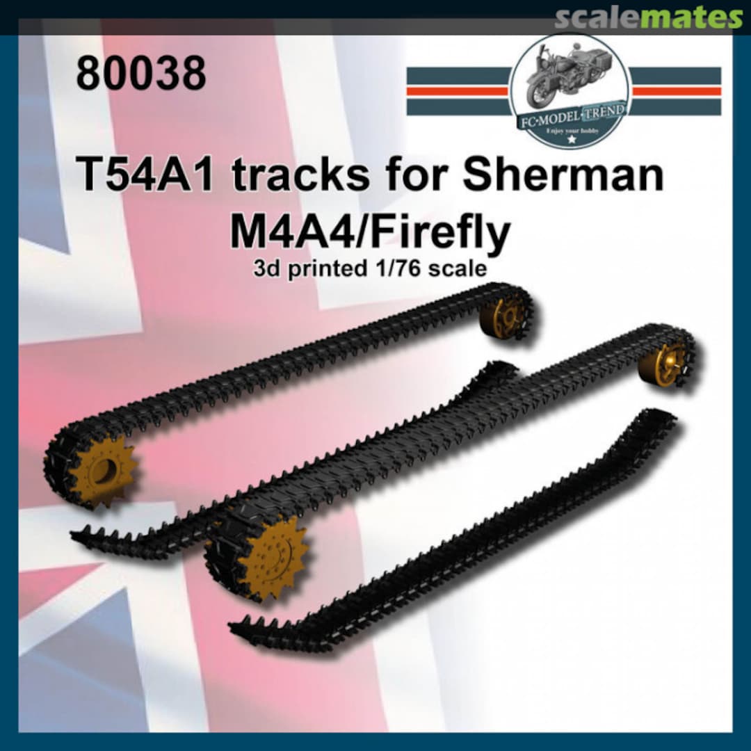 Boxart Sherman M4A4 / Firefly - T54A1 Tracks (3D-Printed) 80038 FC Model Trend Boxart Sherman M4A4 / Firefly - T54A1 Tracks (3D-Printed) 80038 FC Model Trend