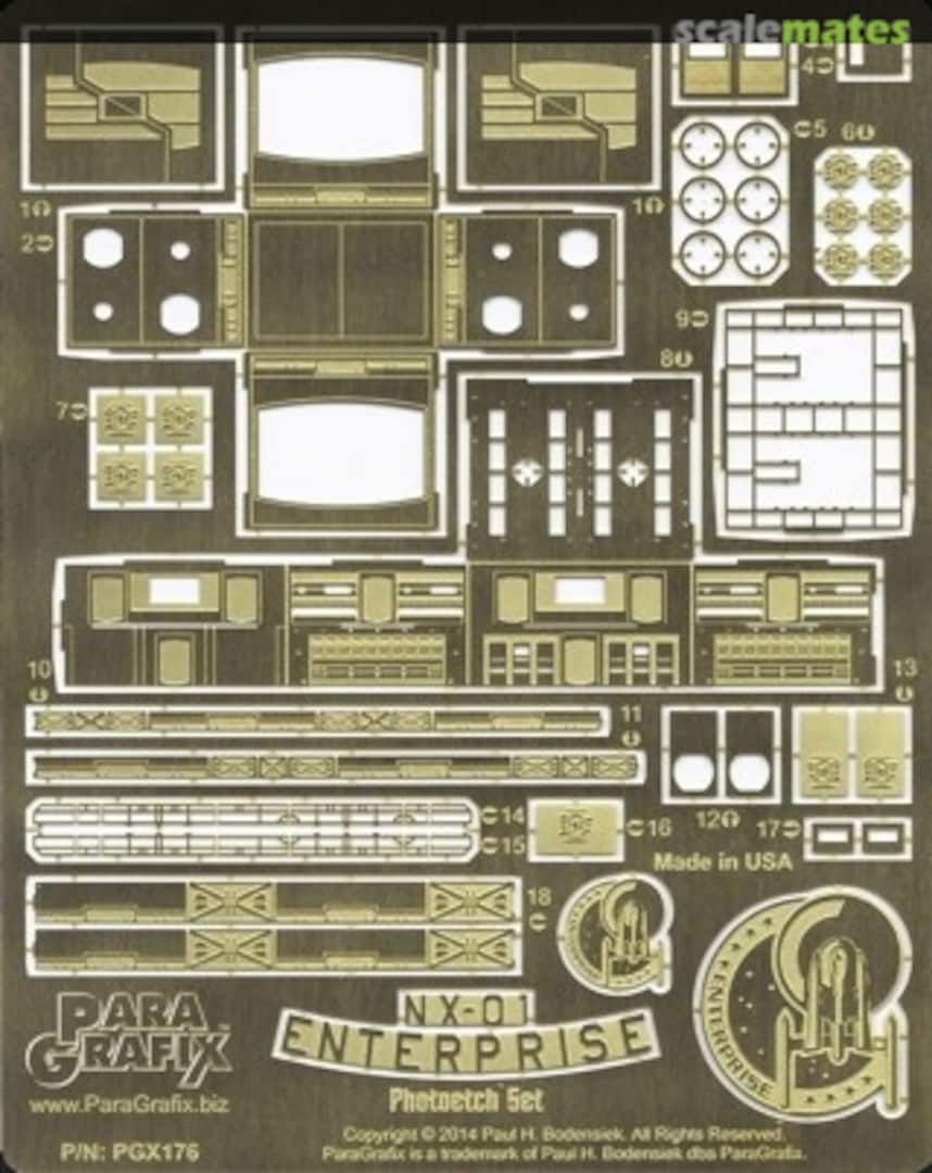 Boxart NX-01 Enterprise Photoetch Set PGX176 ParaGrafix Modeling Systems Boxart NX-01 Enterprise Photoetch Set PGX176 ParaGrafix Modeling Systems