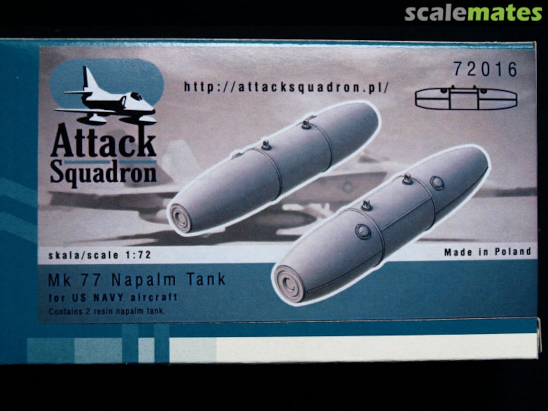 Boxart Mk 77 Napalm Tank 2 pcs 72016 Attack Squadron Boxart Mk 77 Napalm Tank 2 pcs 72016 Attack Squadron