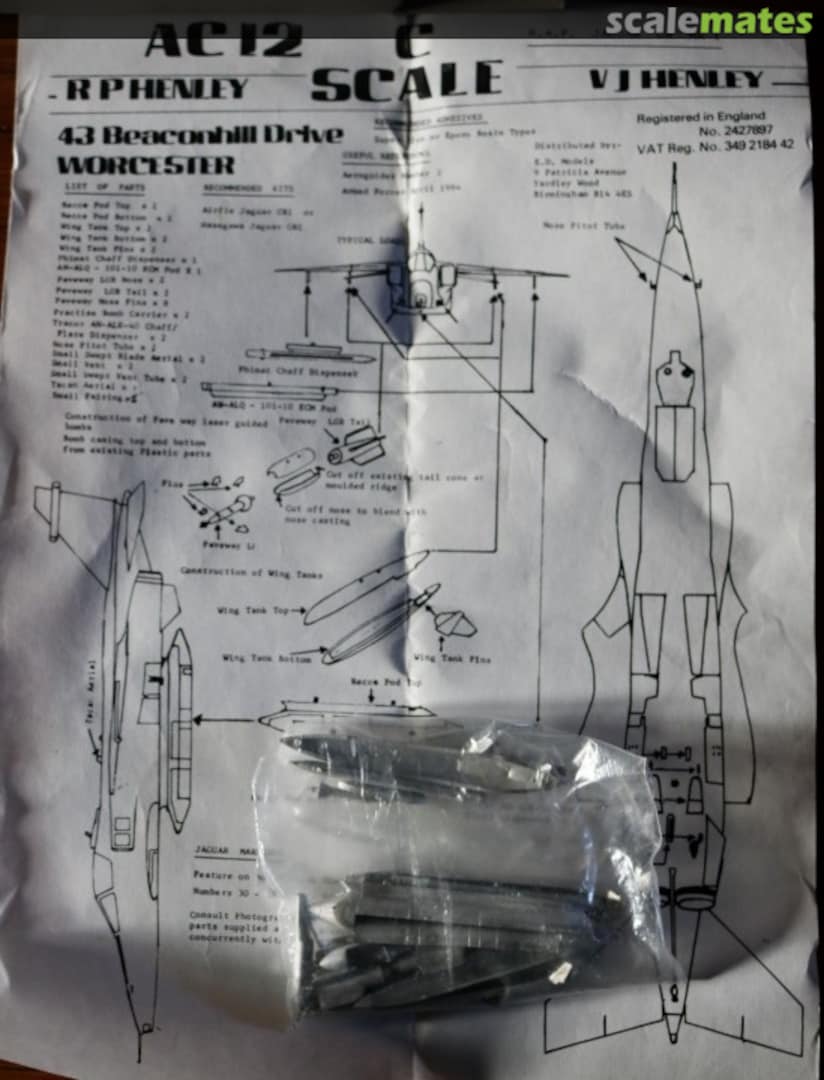 Boxart RAF Jaguar GR.1 Detail Set AC12 C Scale Boxart RAF Jaguar GR.1 Detail Set AC12 C Scale