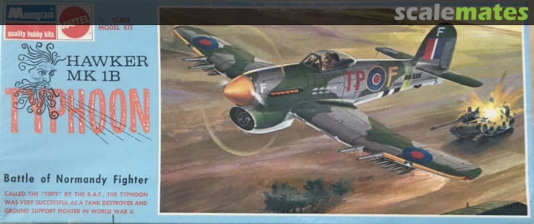 Boxart Hawker Typhoon Mk.1B 6841 Monogram/Mattel Boxart Hawker Typhoon Mk.1B 6841 Monogram/Mattel