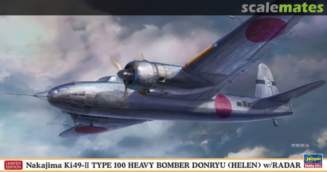Boxart Nakajima Ki49-II Type 100 Heavy Bomber Donryu (Helen) w/Radar 02294 Hasegawa Boxart Nakajima Ki49-II Type 100 Heavy Bomber Donryu (Helen) w/Radar 02294 Hasegawa