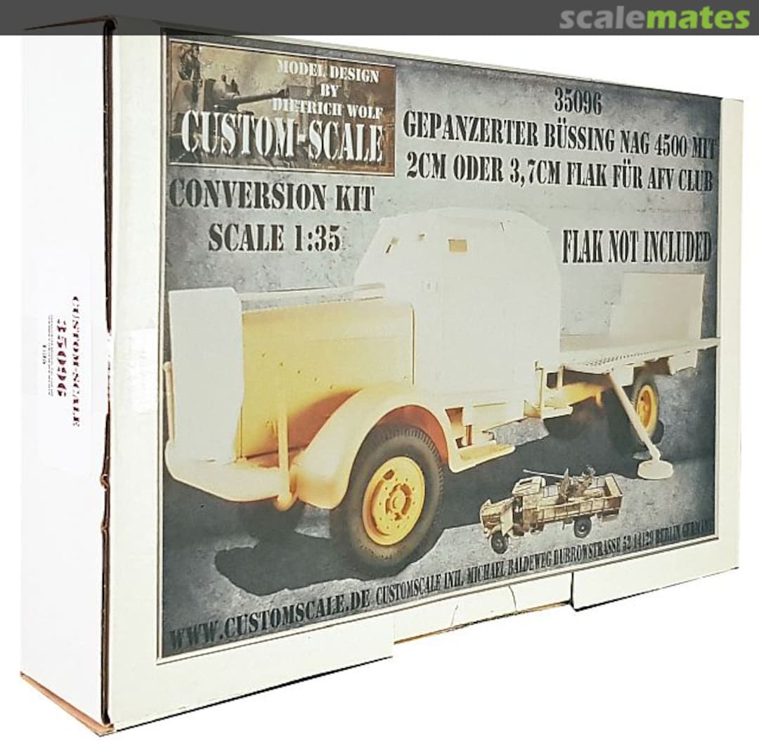 Boxart Gepanzerter Büssing NAG 4500A für FlaK 35096 Custom-Scale Boxart Gepanzerter Büssing NAG 4500A für FlaK 35096 Custom-Scale