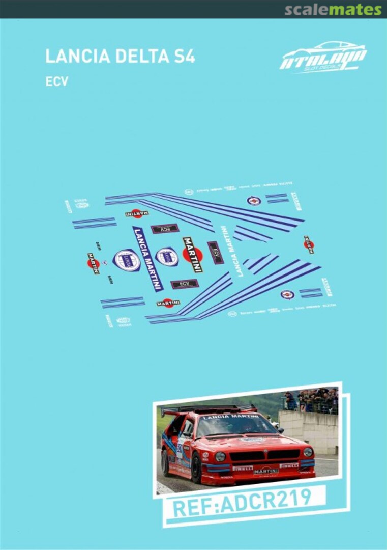 Boxart Lancia Delta S4 ECV "MARTINI" ADCR219 Atalaya Slot Decals Boxart Lancia Delta S4 ECV "MARTINI" ADCR219 Atalaya Slot Decals