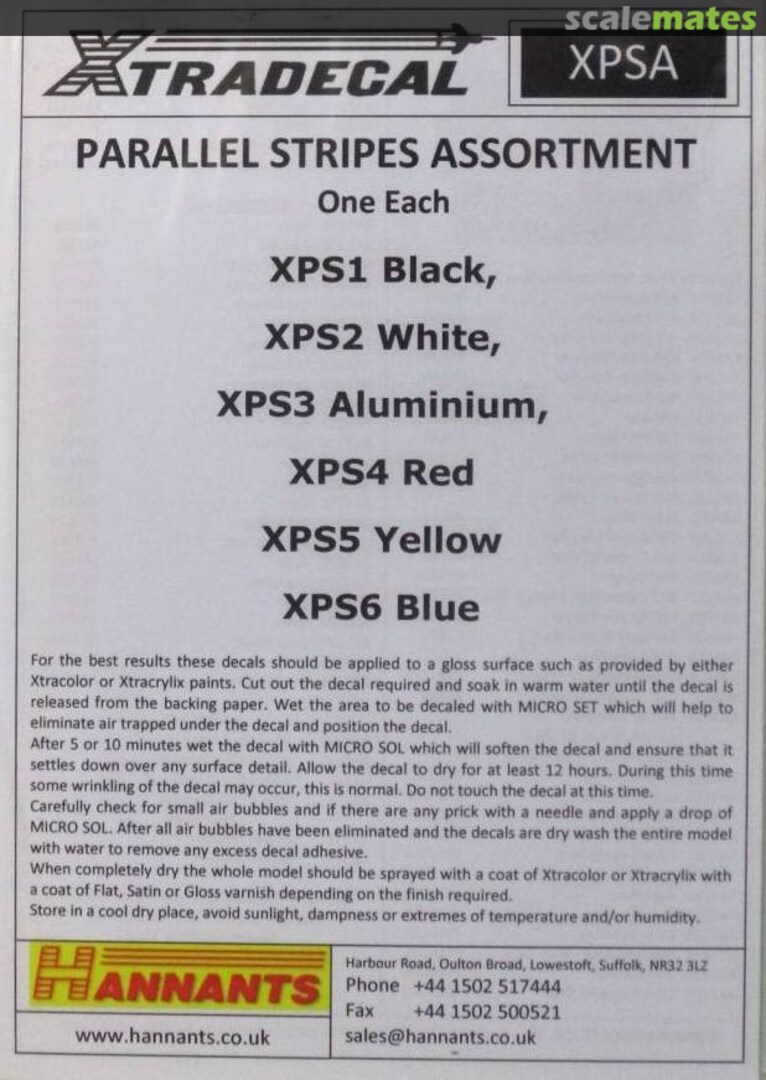 Boxart Parallel Stripes Assortment XPSA Xtradecal Boxart Parallel Stripes Assortment XPSA Xtradecal