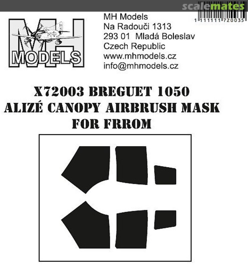 Boxart Breguet 1050 Alizé Canopy Masks X72003 MH Models Boxart Breguet 1050 Alizé Canopy Masks X72003 MH Models