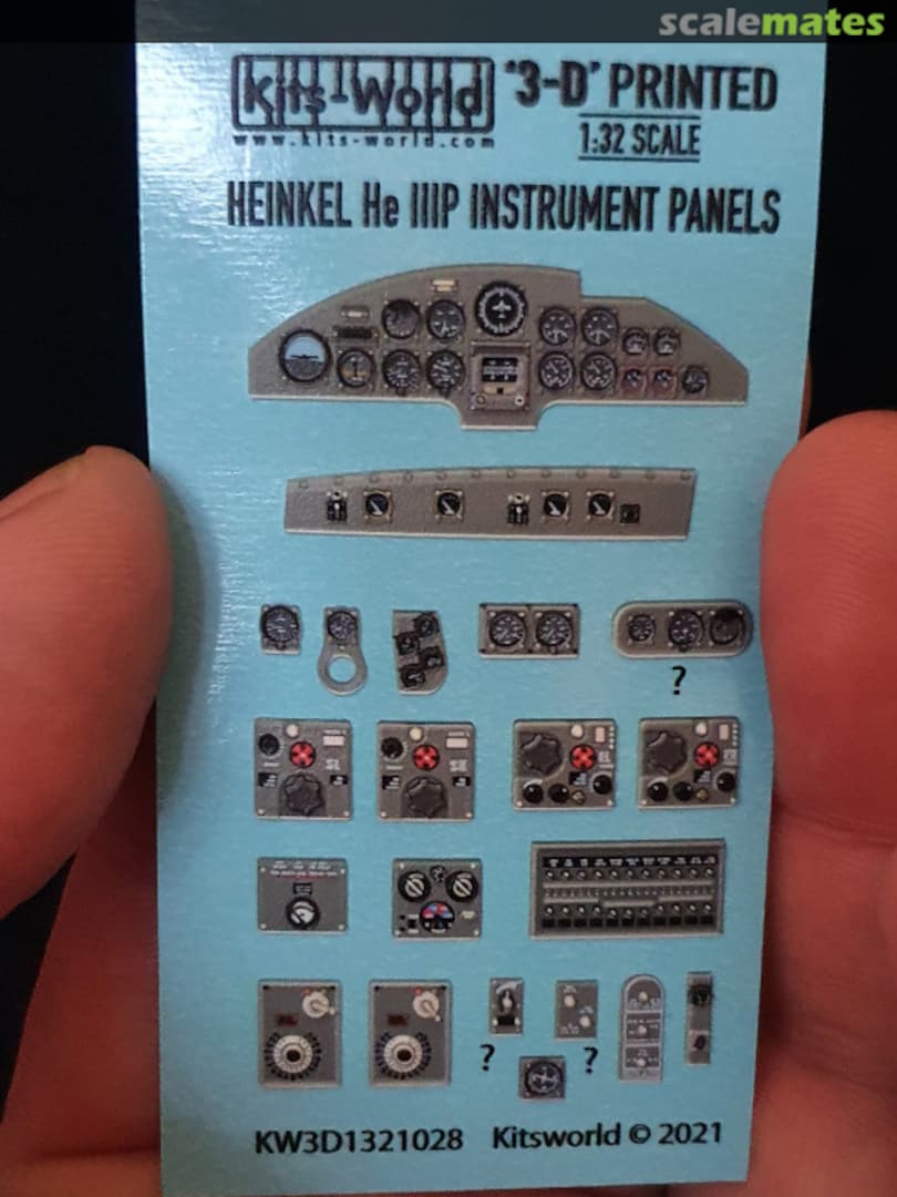 Boxart Heinkel He IIIP Instrument Panel KW3D1321028 Kits-World Boxart Heinkel He IIIP Instrument Panel KW3D1321028 Kits-World