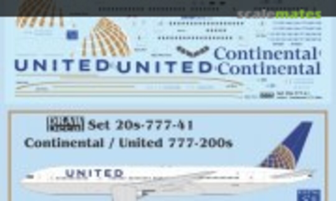 1:144 United – Continental 777-200ERs (Draw Decal 20-777-41) 20-777-41