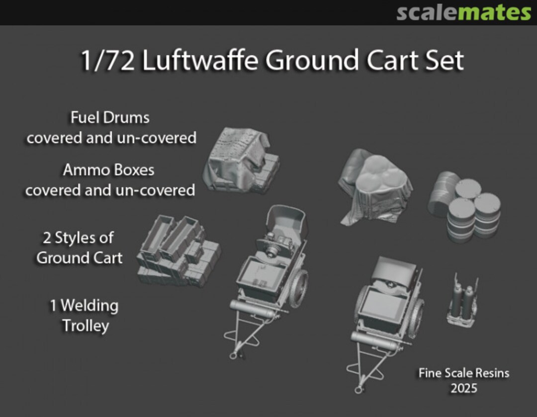 Boxart Luftwaffe Ground Cart Set  Fine Scale Resins