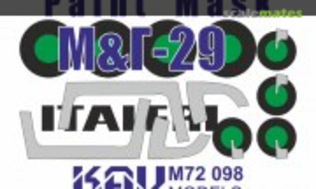 1:72 MiG-29 paint mask (Italeri) (KAV models KAV M72 098) KAV M72 098