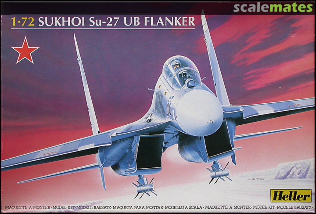 Boxart Sukhoi Su-27 UB Flanker 80371 Heller