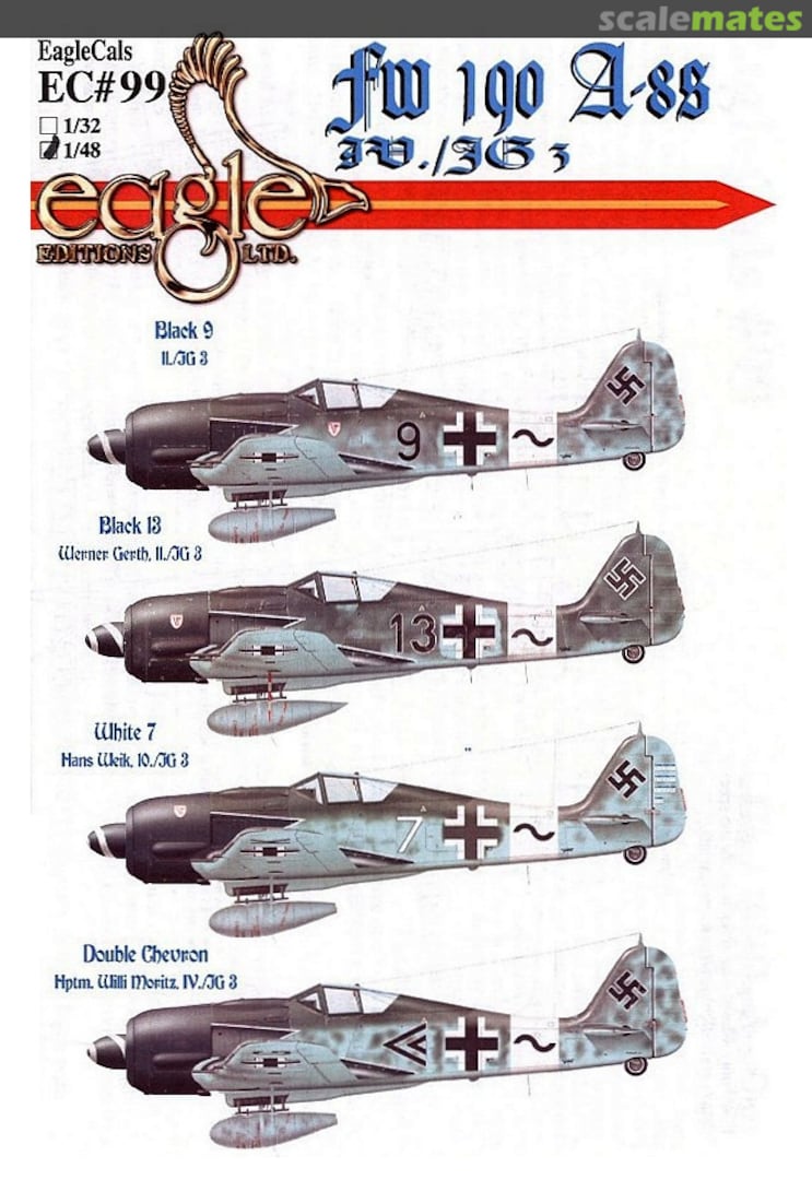 Boxart Fw 190 A-8s EagleCals EC48-99 Eagle Editions Boxart Fw 190 A-8s EagleCals EC48-99 Eagle Editions