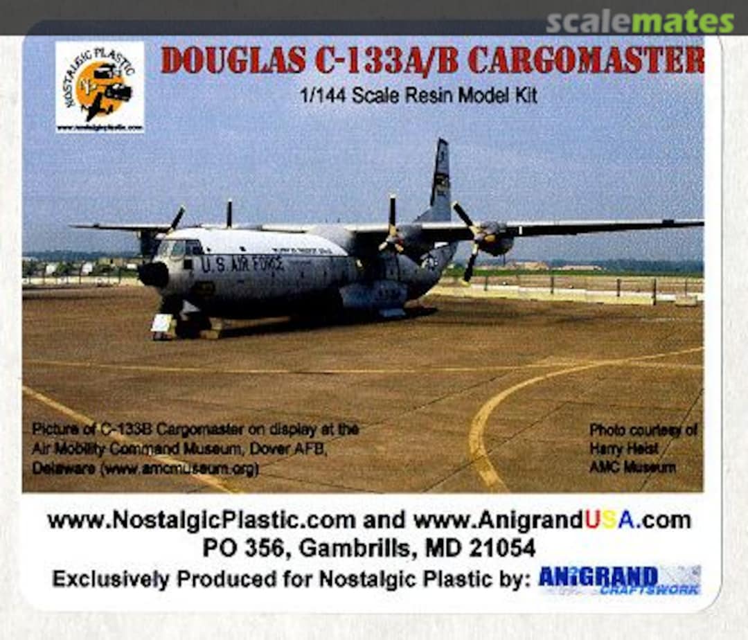 Boxart Douglas C-133A/B Cargomaster AA44-000x Nostalgic Plastic Boxart Douglas C-133A/B Cargomaster AA44-000x Nostalgic Plastic