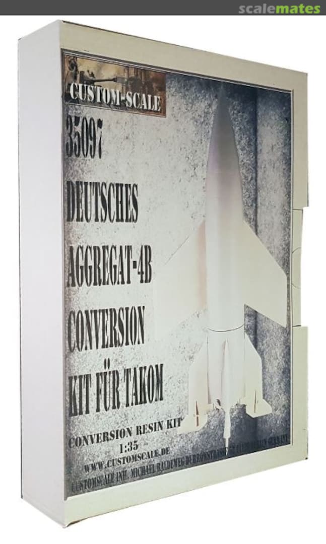 Boxart Deutsche Aggegrat Peenemünde 4B (A4 / V2) conversion 35097 Custom-Scale Boxart Deutsche Aggegrat Peenemünde 4B (A4 / V2) conversion 35097 Custom-Scale