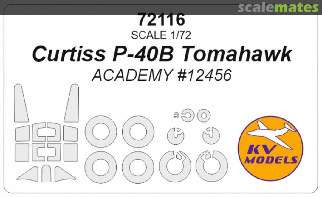 Boxart Curtiss P-40B Tomahawk 72116 KV Models