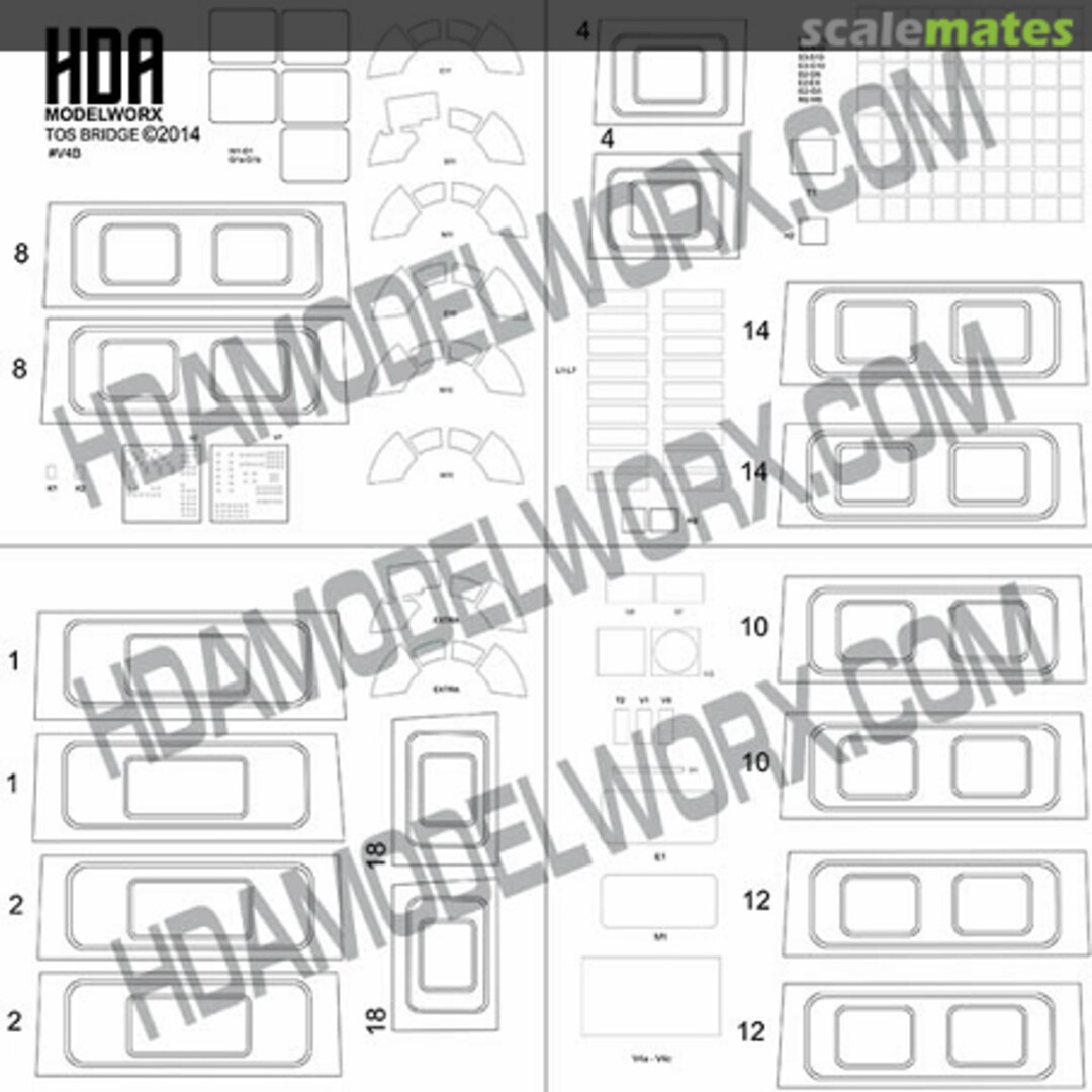 Boxart TOS Bridge Paint Masks IN0306 HDA Modelworx