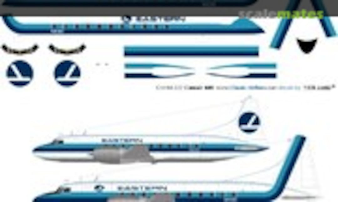 1:144 Eastern (hockey stick & exp) CV440 (Classic Airlines CA144-522) CA144-522
