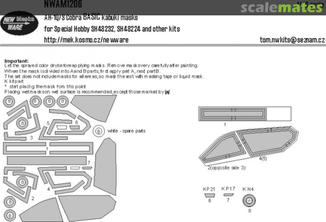 Boxart AH-1Q/S Cobra BASIC kabuki masks NWAM1206 New Ware