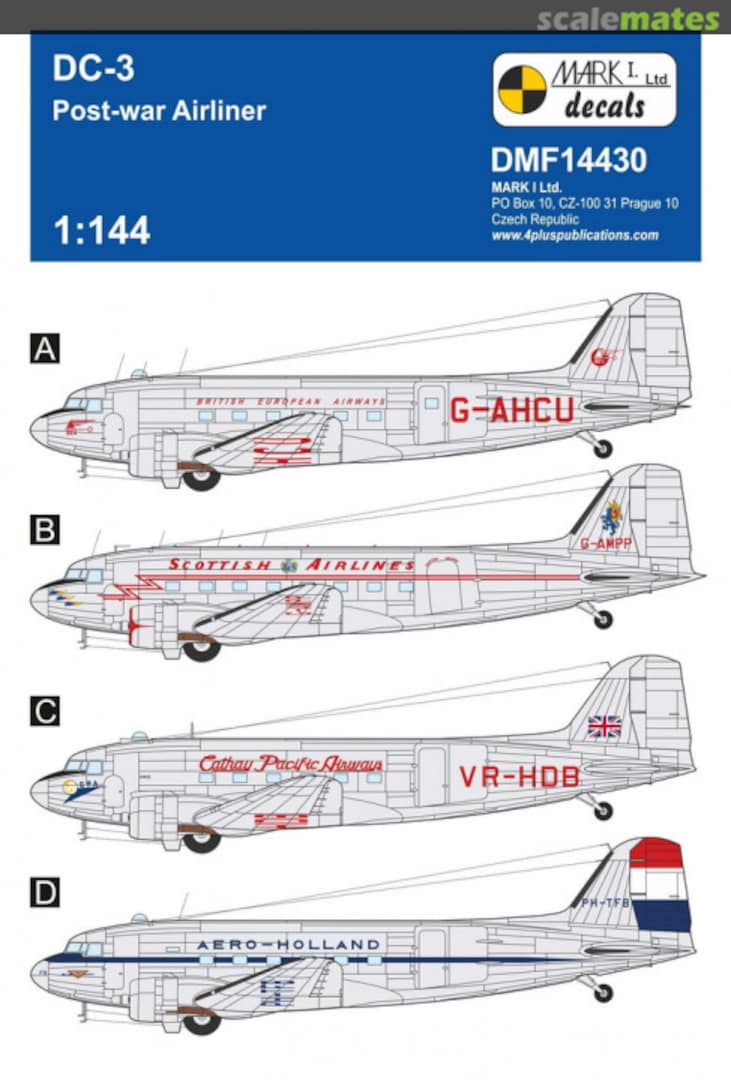 Boxart Douglas DC-3 'Post-war Airliner' DMF14430 Mark I Models