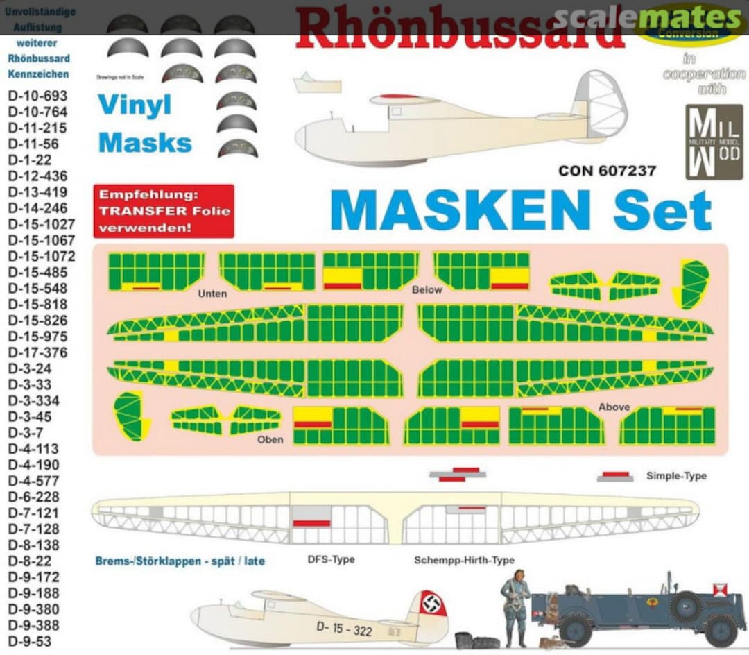 Boxart Rhönbussard - Wooden Structure Mask Set CON 607237 Constanza Kit Boxart Rhönbussard - Wooden Structure Mask Set CON 607237 Constanza Kit