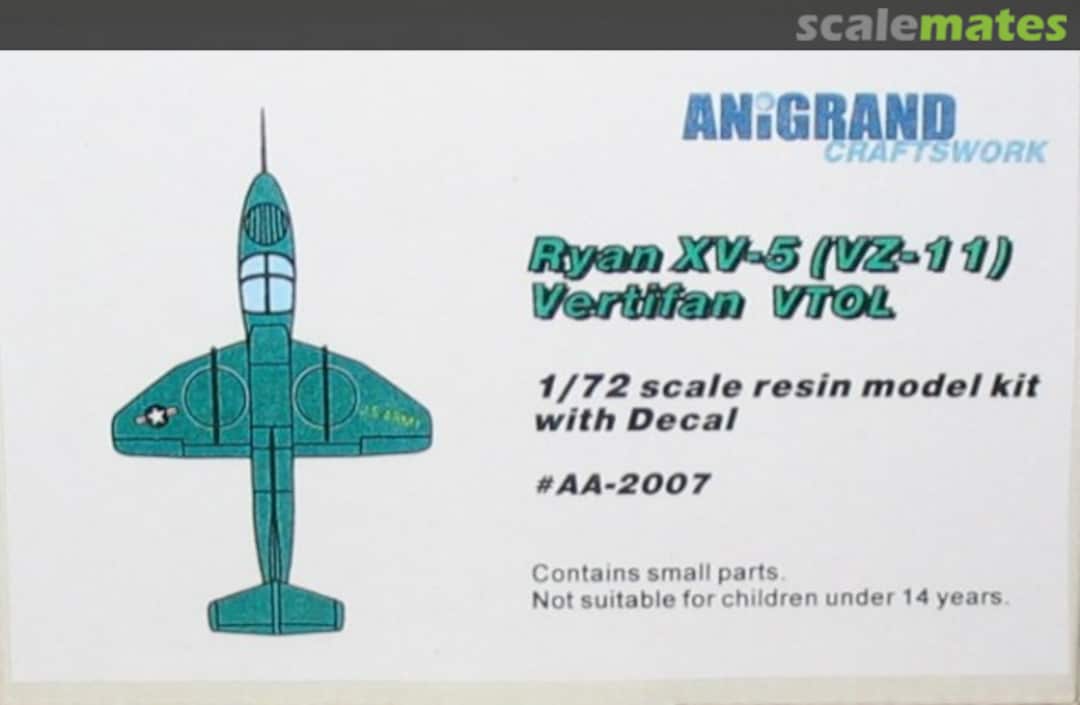 Boxart Ryan XV-5 (VZ-11) Vertifan AA-2007 Anigrand Craftswork Boxart Ryan XV-5 (VZ-11) Vertifan AA-2007 Anigrand Craftswork