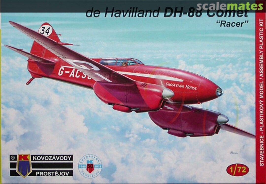 Boxart de Havilland DH-88 Comet KPM0099 Kovozávody Prostějov Boxart de Havilland DH-88 Comet KPM0099 Kovozávody Prostějov