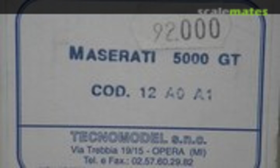 1:43 Maserati 5000 GT (Tecnomodel 12 A0 A1) 12 A0 A1