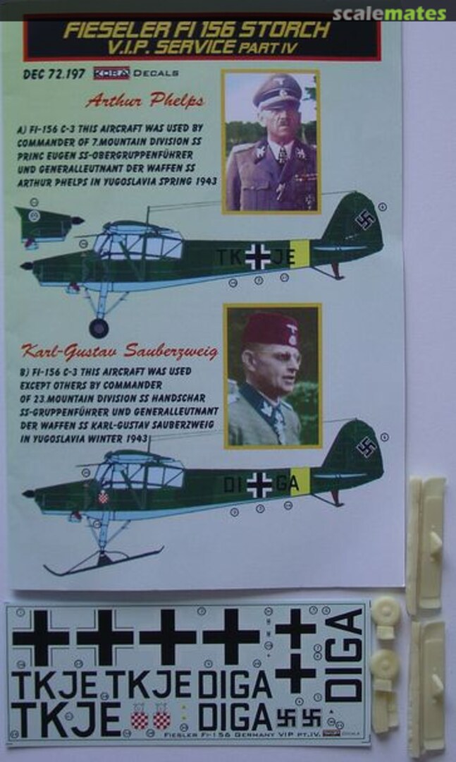 Boxart Fieseler Fi 156 Storch V.I.P. Service Part IV DEC72197 Kora Models