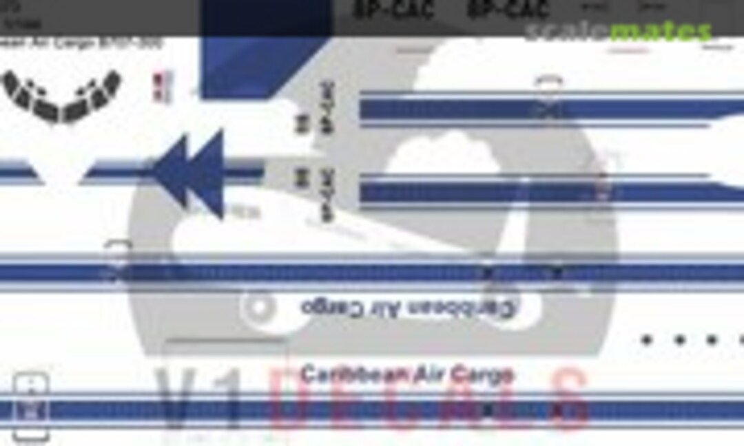 1:144 Caribbean Air Cargo Boeing 707-300 (V1 Decals V1D0673-144) V1D0673-144