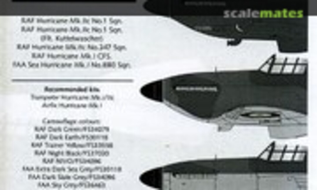 1:24 Hurricanes (Kits at War DDK2401) DDK2401