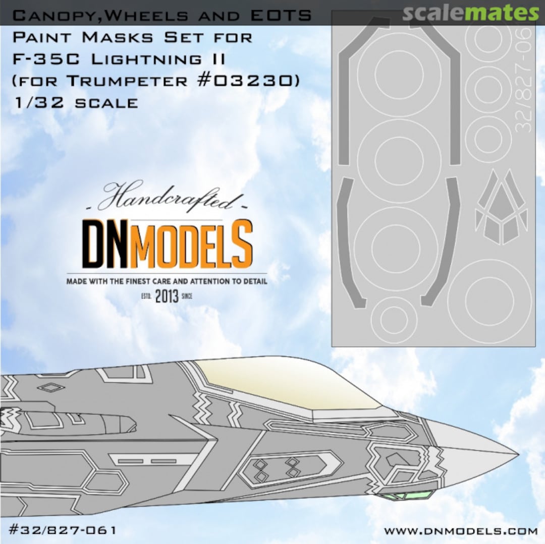 Boxart F-35C Lightning II Canopy, Wheels & EOTS Paint Masks Set 32/827-061 DN Models Boxart F-35C Lightning II Canopy, Wheels & EOTS Paint Masks Set 32/827-061 DN Models