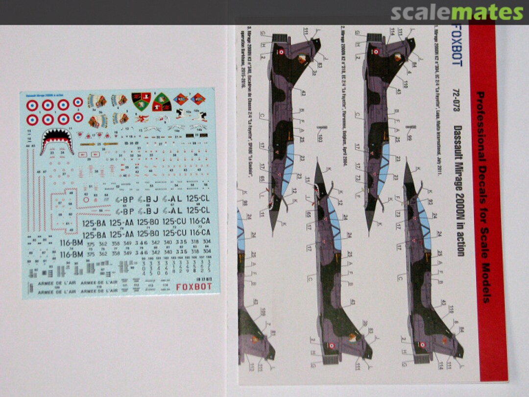 Boxart Dassault Mirage 2000N in action 72-073 Foxbot Boxart Dassault Mirage 2000N in action 72-073 Foxbot