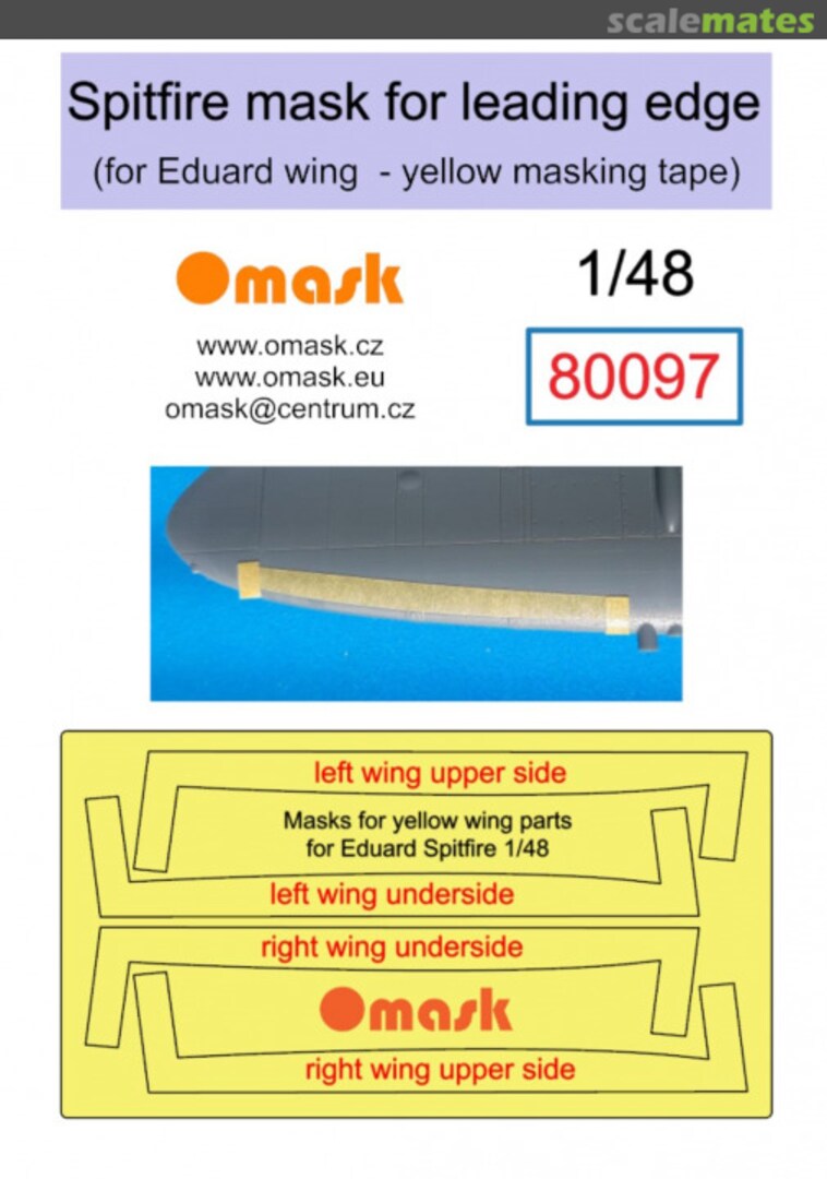 Boxart Supermarine Spitfire - Mask for Leading Edge 80097 Omask