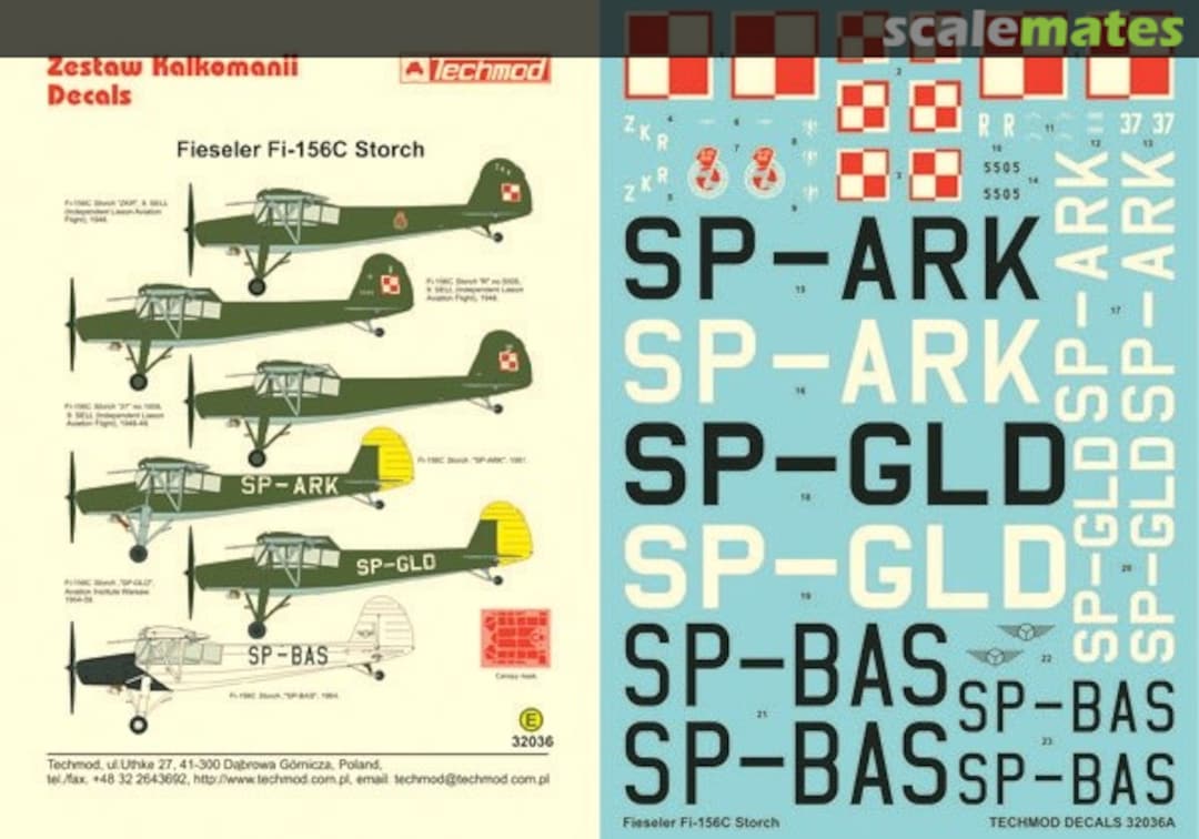Boxart Fieseler Fi 156C Storch 32036 Techmod Boxart Fieseler Fi 156C Storch 32036 Techmod