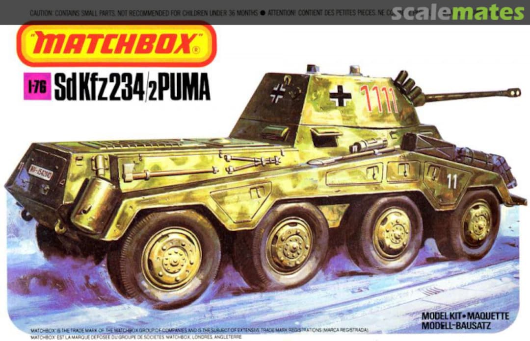 Boxart Sd.Kfz. 234/2 Puma PK-76 Matchbox Boxart Sd.Kfz. 234/2 Puma PK-76 Matchbox