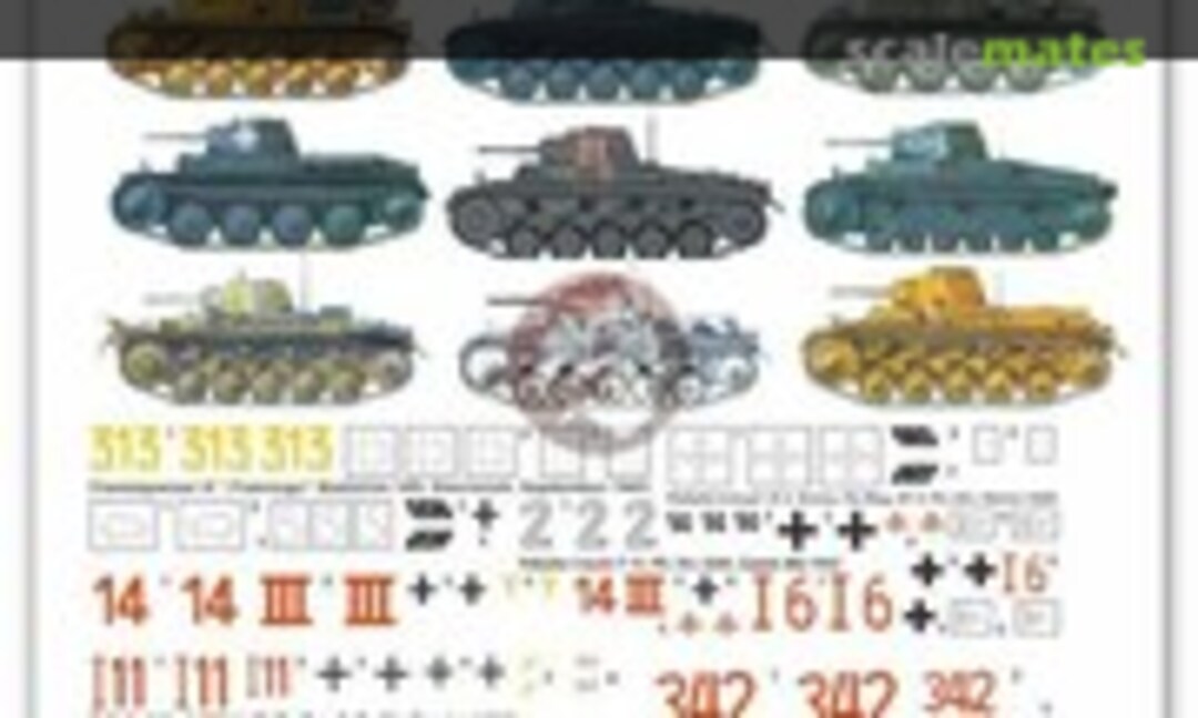1:35 Panzer II 1939 Poland to 1941 Russia (Peddinghaus-Decals EP 2381) EP 2381