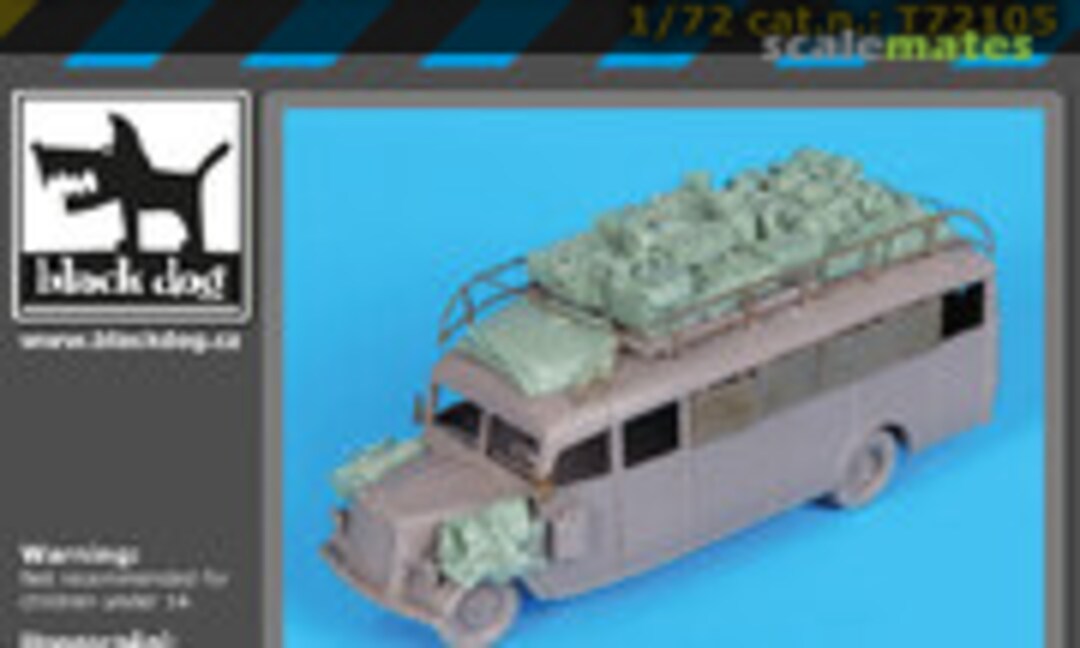 1:72 Opel 3.6-47 Omnibus Stabswagen accessories set - Roden (Black Dog T72105) T72105