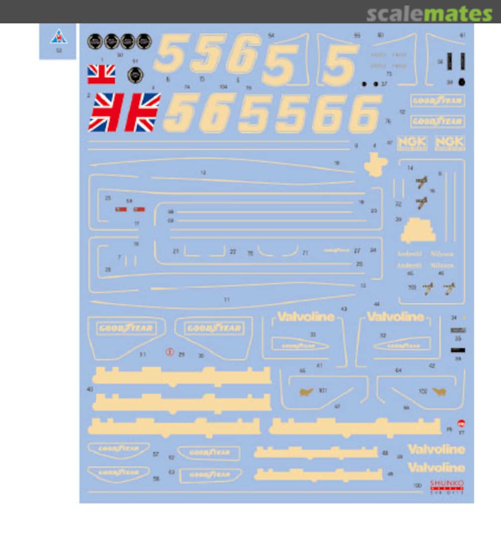 Boxart Lotus Ford Type 78 John Player Special #5, 6 SHK-D413 Shunko Models Boxart Lotus Ford Type 78 John Player Special #5, 6 SHK-D413 Shunko Models